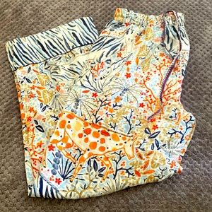 Anthropologie PJ Bottoms by Vikki Chu Size Small. Multi Color Animal Print